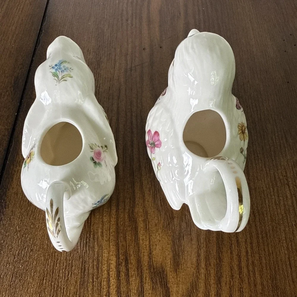 Grace's Teaware Porcelain Creamers Bunny & Bird Dainty For English Tea Time